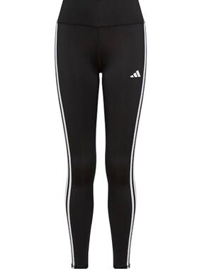 Adidas | Black 3-Stripe High-Rise Leggings